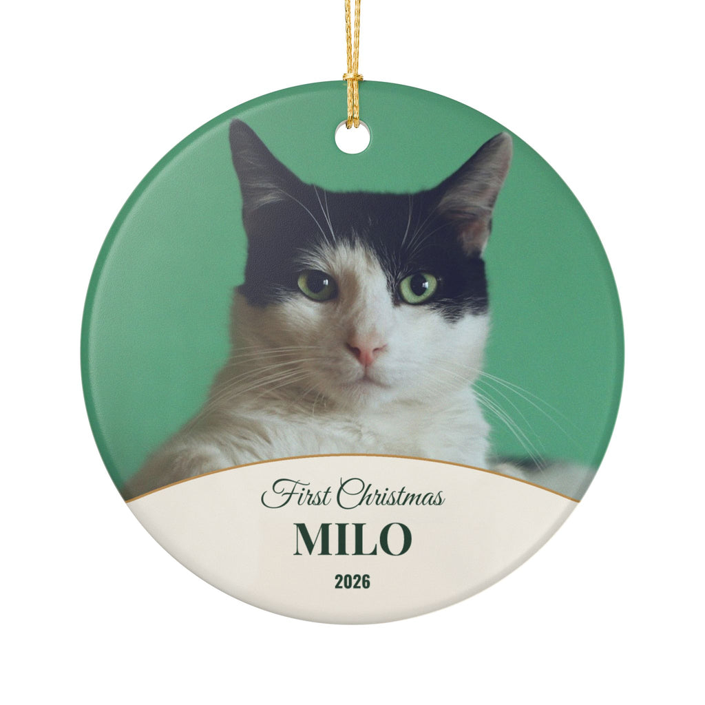 Personalized Pet First Christmas Ornament - Photo & Name
