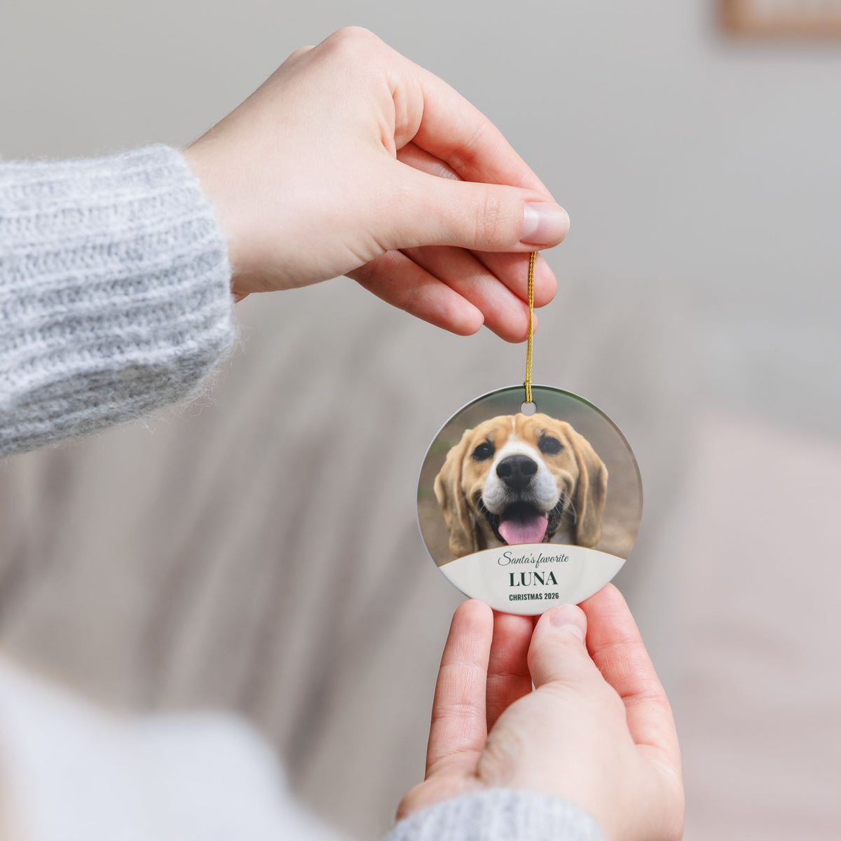 Personalized Pet Christmas Ornament - Santa's Favorite