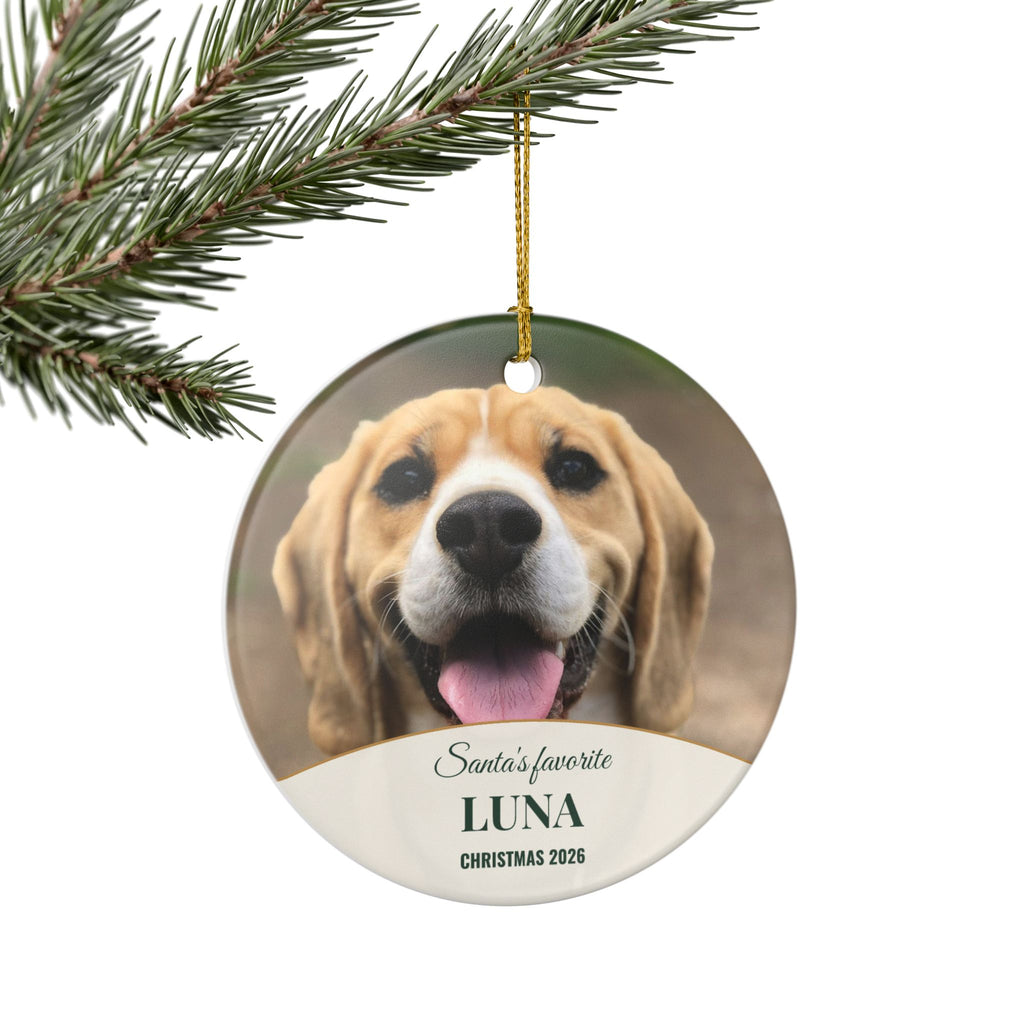 Personalized Pet Christmas Ornament - Santa's Favorite