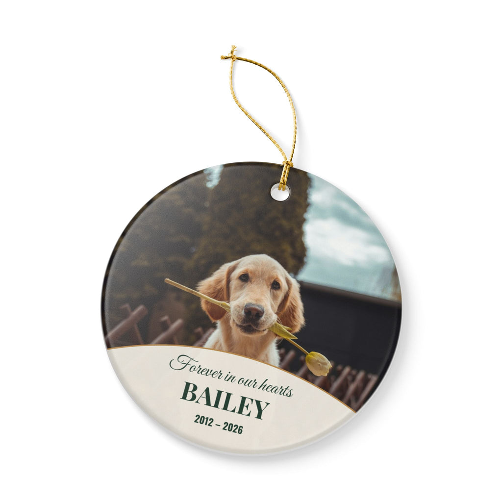 Personalized Pet Memorial Ornament - Forever in Our Hearts