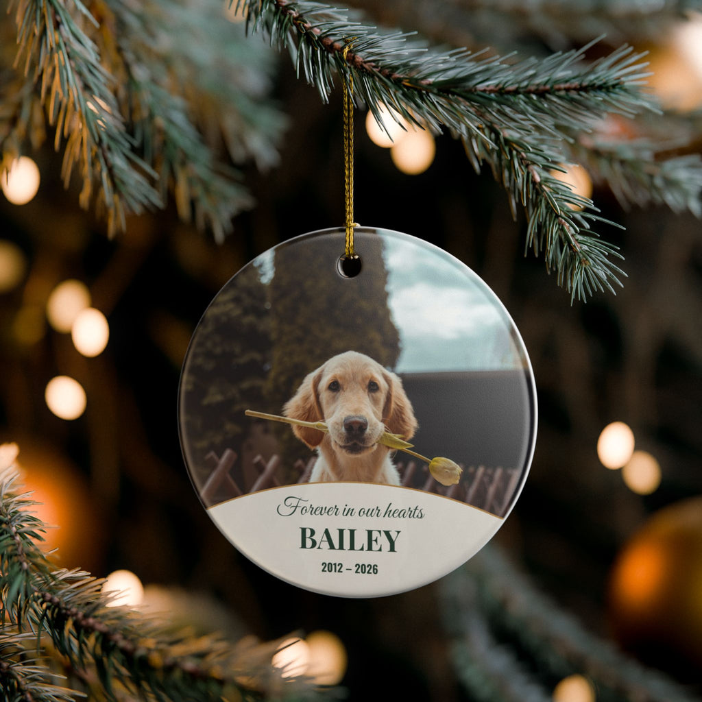 Personalized Pet Memorial Ornament - Forever in Our Hearts