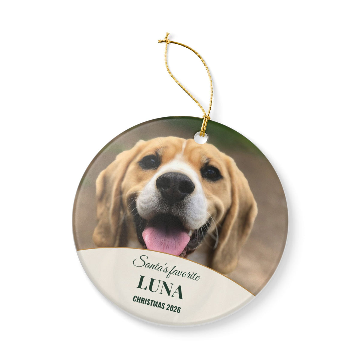 Personalized Pet Christmas Ornament - Santa's Favorite