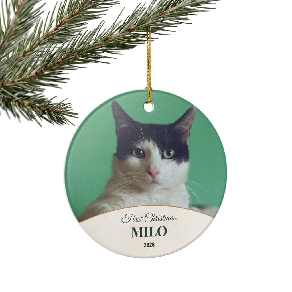 Personalized Pet First Christmas Ornament - Photo & Name